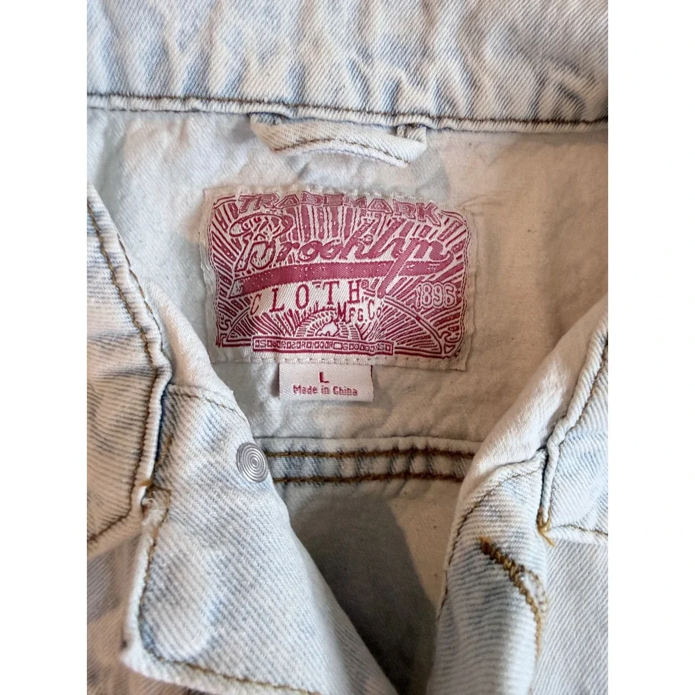 Brooklyn Cloth Light Wash Denim Trucker Jacket Mens Large [Excellent]
